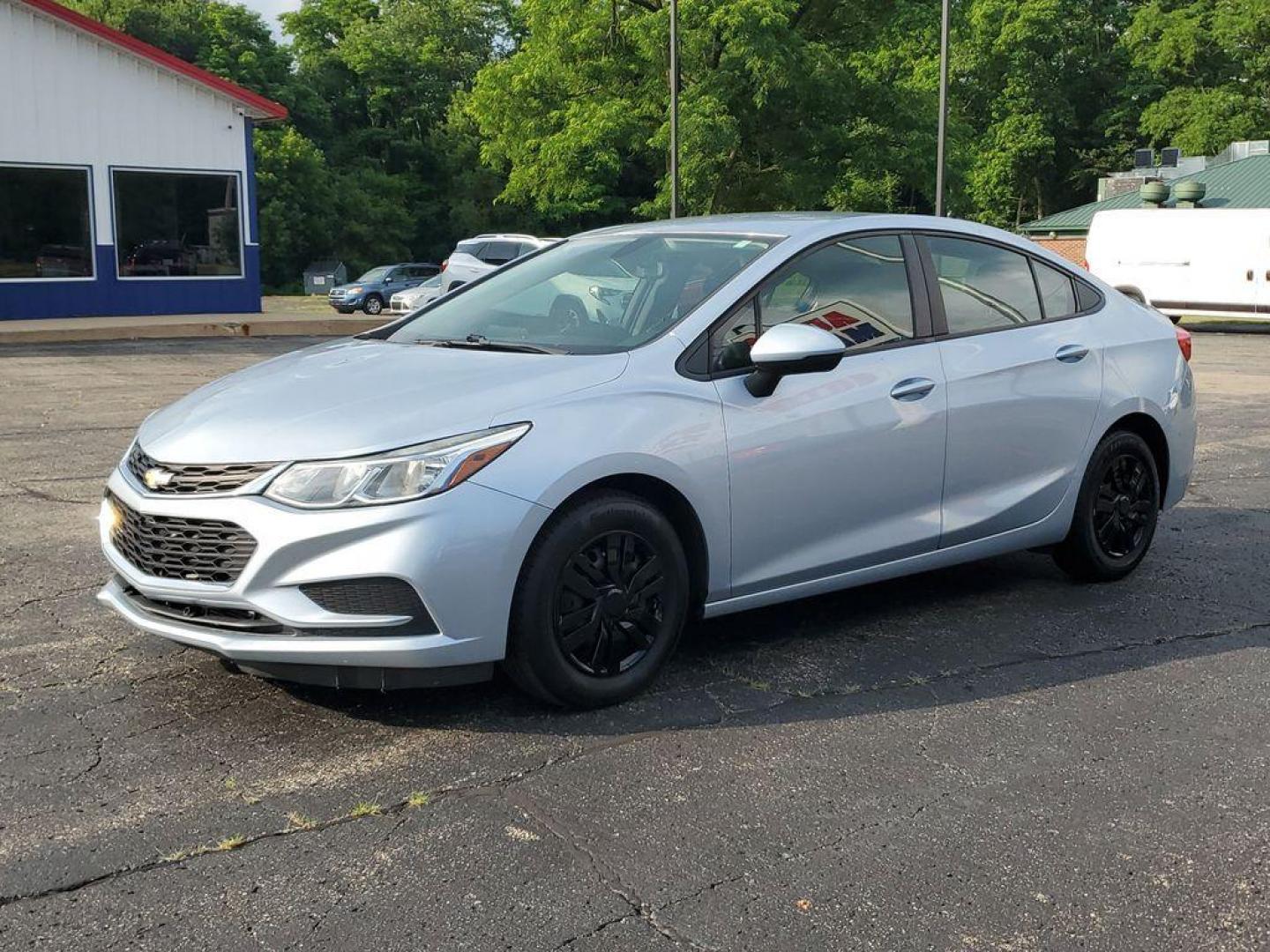 2018 Arctic Blue Metallic /Jet Black Chevrolet Cruze LS Auto (1G1BC5SM1J7) with an 1.4L L4 DOHC 16V TURBO engine, 6A transmission, located at 6064 Gull Rd, Kalamazoo, MI, 49048, (269) 222-0088, 42.328388, -85.512924 - Discover the perfect blend of efficiency, technology, and style with this 2018 Chevrolet Cruze LS. This meticulously maintained vehicle offers front-wheel drive and is powered by a fuel-efficient 1.4L, 4-cylinder engine, making it an ideal choice for both city driving and weekend getaways. <br><br>S - Photo#1