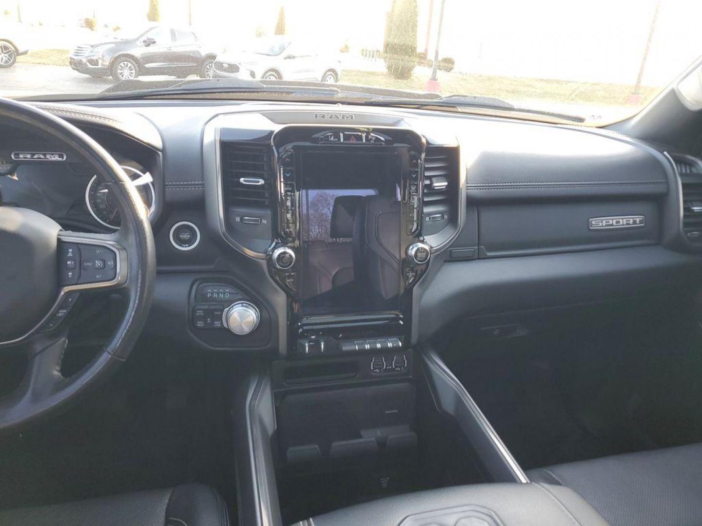 2020 Diamond Black Crystal Pearl /Black RAM 1500 Rebel Crew Cab SB 4WD (1C6SRFLT2LN) with an 5.7L V8 OHV 16V engine, 8A transmission, located at 6064 Gull Rd, Kalamazoo, MI, 49048, (269) 222-0088, 42.328388, -85.512924 - <b>Vehicle Details</b><br>Unleash the power and sophistication of the 2020 Ram 1500 Sport, an exceptional truck that promises to elevate your driving experience to new heights. With zero miles on the odometer, this rugged beast is practically untouched, ready to conquer any terrain you throw its way - Photo#10