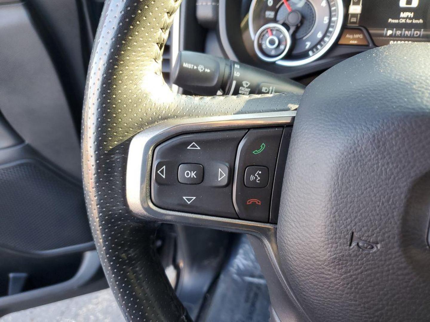 2020 Diamond Black Crystal Pearl /Black RAM 1500 Rebel Crew Cab SB 4WD (1C6SRFLT2LN) with an 5.7L V8 OHV 16V engine, 8A transmission, located at 6064 Gull Rd, Kalamazoo, MI, 49048, (269) 222-0088, 42.328388, -85.512924 - <b>Vehicle Details</b><br>Unleash the power and sophistication of the 2020 Ram 1500 Sport, an exceptional truck that promises to elevate your driving experience to new heights. With zero miles on the odometer, this rugged beast is practically untouched, ready to conquer any terrain you throw its way - Photo#20