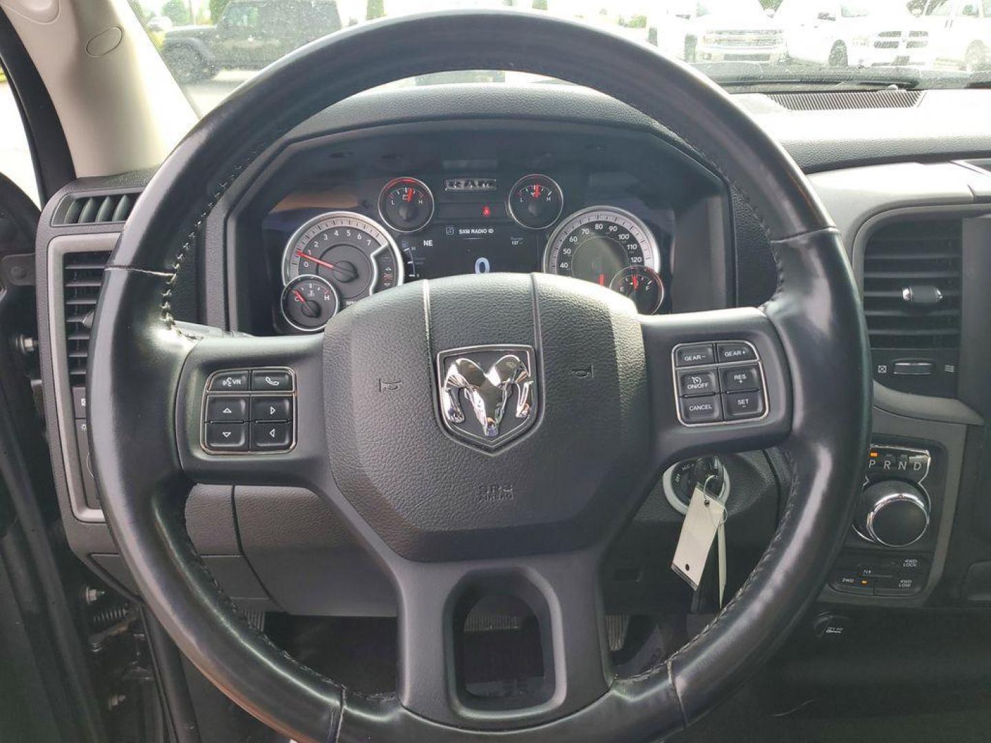 2021 Diamond Black Crystal Pearl /Diesel Grey/Black RAM 1500 Classic Tradesman Quad Cab 4WD (1C6RR7FG5MS) with an 3.6L V6 DOHC 24V FFV engine, 8A transmission, located at 6064 Gull Rd, Kalamazoo, MI, 49048, (269) 222-0088, 42.328388, -85.512924 - Rev up your adventure with this dynamic 2021 Ram 1500 Classic Express! With just 46,538 miles on the odometer, this powerhouse is ready to elevate your driving experience to new heights. Equipped with a robust V6, 3.6L engine and 4WD capability, this truck is built to conquer both city streets and r - Photo#15