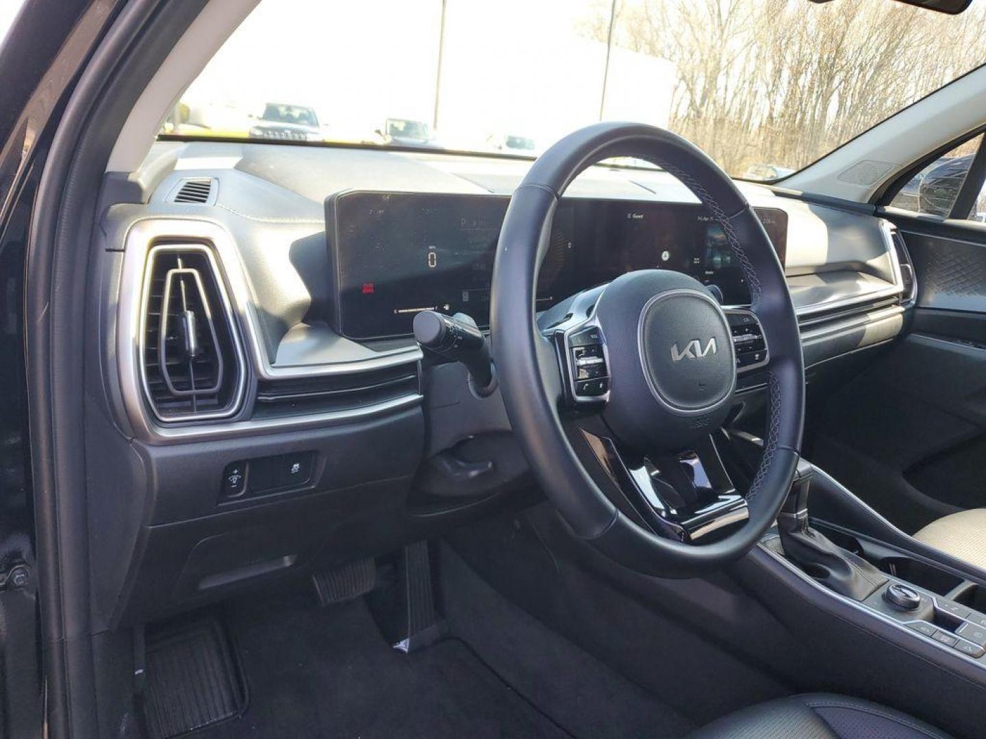 2024 Ebony Black /Black Kia Sorento S AWD (5XYRLDJC6RG) with an 2.5L L4 DOHC 16V engine, 6A transmission, located at 6064 Gull Rd, Kalamazoo, MI, 49048, (269) 222-0088, 42.328388, -85.512924 - Get ready to elevate your driving experience with this stunning 2024 Kia Sorento S, a remarkable SUV that combines style, performance, and advanced technology! With only 22,909 miles on the odometer, this AWD powerhouse is designed to tackle any road with confidence and ease. Under the hood, you'll - Photo#13