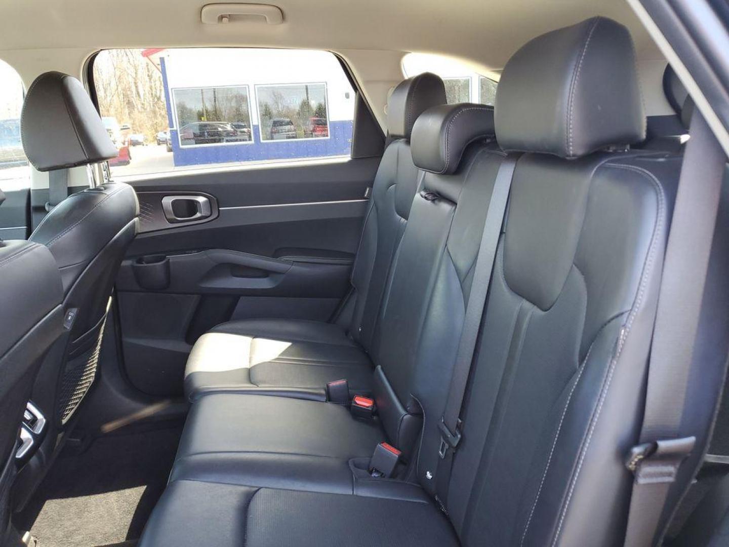 2024 Ebony Black /Black Kia Sorento S AWD (5XYRLDJC6RG) with an 2.5L L4 DOHC 16V engine, 6A transmission, located at 6064 Gull Rd, Kalamazoo, MI, 49048, (269) 222-0088, 42.328388, -85.512924 - Get ready to elevate your driving experience with this stunning 2024 Kia Sorento S, a remarkable SUV that combines style, performance, and advanced technology! With only 22,909 miles on the odometer, this AWD powerhouse is designed to tackle any road with confidence and ease. Under the hood, you'll - Photo#7